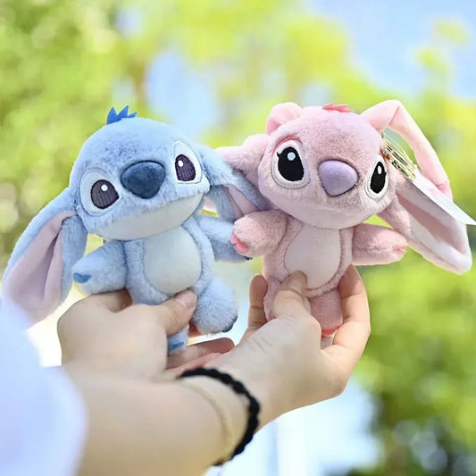 Cartoon Stitch Plush Keychain Soft Toy Cute Stuffed Animal Pendant Gift for Girls