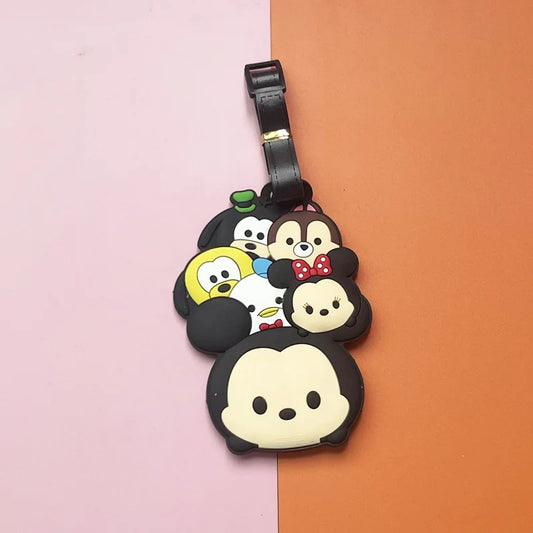 Kawaii Disney Minnie & Mickey Mouse Luggage Tags – Cute Cartoon Suitcase ID Holders for Kids & Adults
