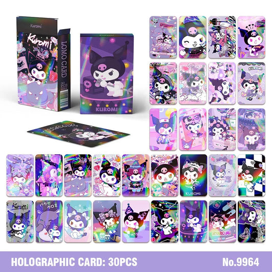 Disney &Kuromi Peripheral Essentials – 30pcs Double-sided Laser LOMO Photo Cards
