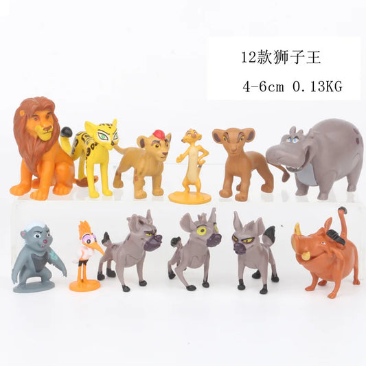 12pcs/set The Lion King PVC Action Figures – Simba, Nala & Timon