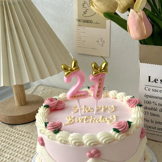 Pink Birthday Candle – Mickey & Minnie Cake Topper for Girls’ Parties