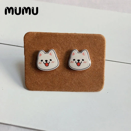2024 New Cute Mickey & Minnie Head Stud Earrings – Handmade Epoxy Resin Jewelry