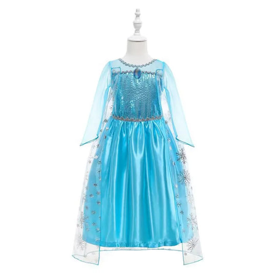 Disney Elsa Princess Dress – Long Sleeve Frozen Costume for Girls (2025 Edition)