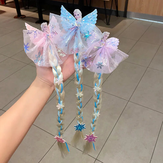 Disney Frozen Elsa Princess Wig & Braid Hairpin Accessories – Cute Hair Clips for Girls