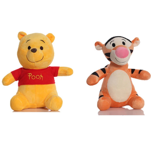 Cute Cartoon Animal Plush Dolls – Bear, Donkey, Tigger, Piglet & Pig Sitting Rag Toys