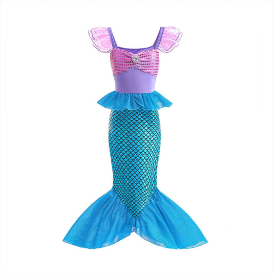 Little Mermaid Princess Dress – Cosplay Costume for Girls