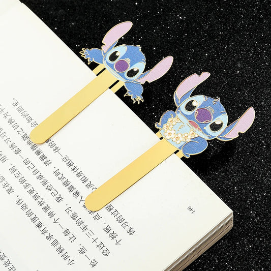 Disney Cartoon Cute Stitch Metal Bookmarks – Reading Lover Gift & Office Supplies