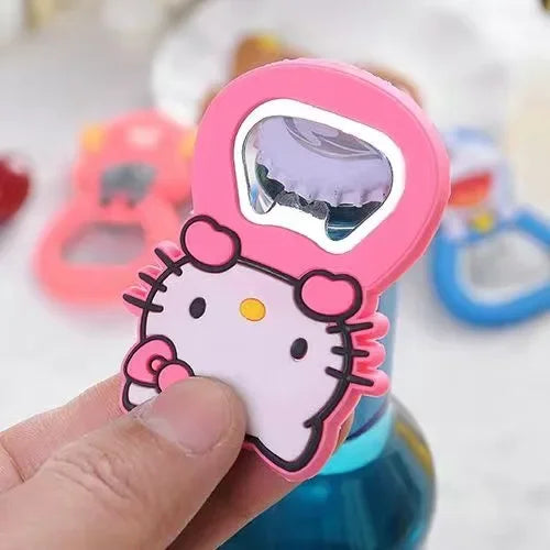 Hello Kitty Cute Cartoon Silicone Wine Opener – Pink Girly Heart & Beer Bottle Opener