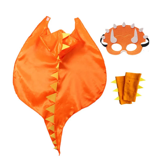 Kids Dinosaur Cloak Costume – Toothless Dragon Cosplay Set with Mask for Boys & Girls