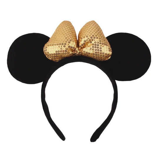 Big Size Classic DOT Bow Minnie Mouse Ears Headband – Party Hairband for Women & Girls