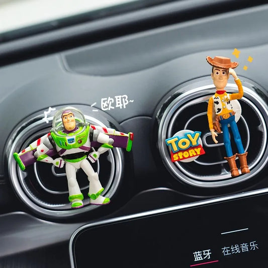 Toy Story Woody & Buzz Lightyear Car Air Freshener – Cute Cartoon Aromatherapy Vent Clip