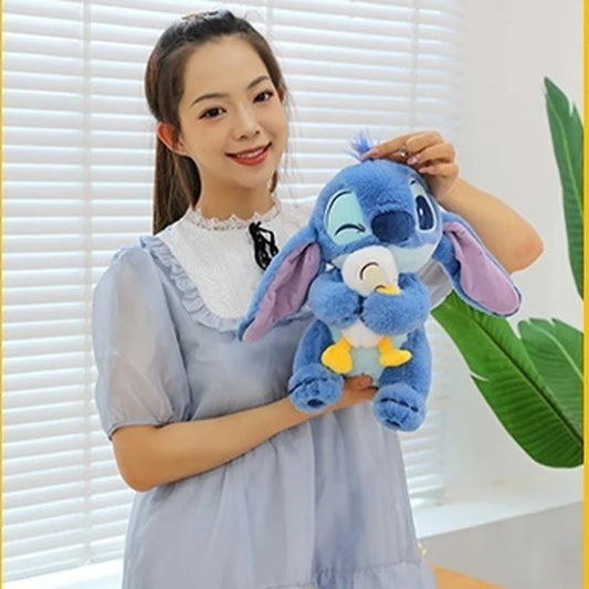 Disney 30cm Lilo & Stitch Plush Toys – Kawaii Stitch & Donald Duck Stuffed Ornaments