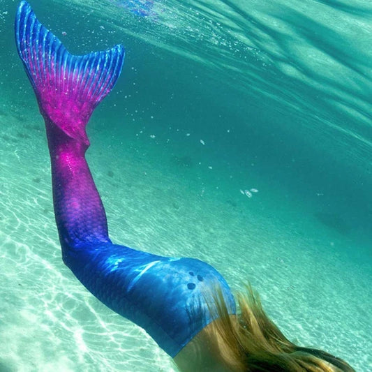 Women’s & Girls’ Mermaid Tail Cosplay Bathing Suit – Swimmable Beach Fishtail Costume (No Monofin)