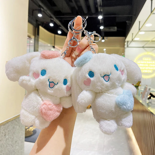 Sanrio Cinnamoroll Plush Doll Keychain – Cute Soft Bag Pendant for Girls & Kids