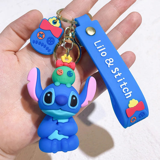 Wholesale Anime Disney Keychain Set – Mickey Mouse, Minnie, Lilo & Stitch Cartoon Keyrings