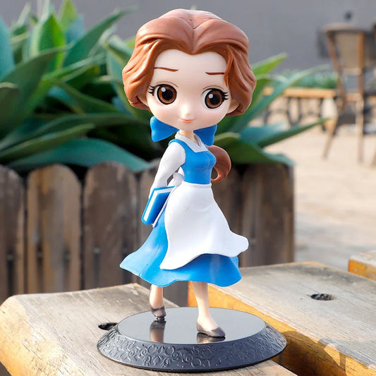 14cm Disney Q Posket Beauty and the Beast Belle Figure – PVC Princess Collectible Doll
