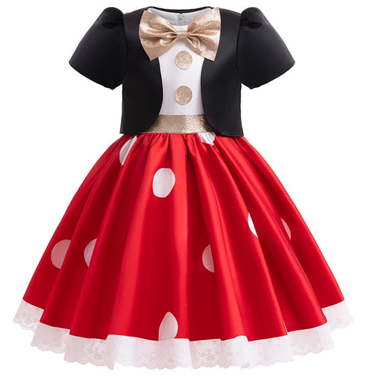 Minnie Princess Dress & Mickey Mouse Cosplay Costume – Kids Halloween Outfit