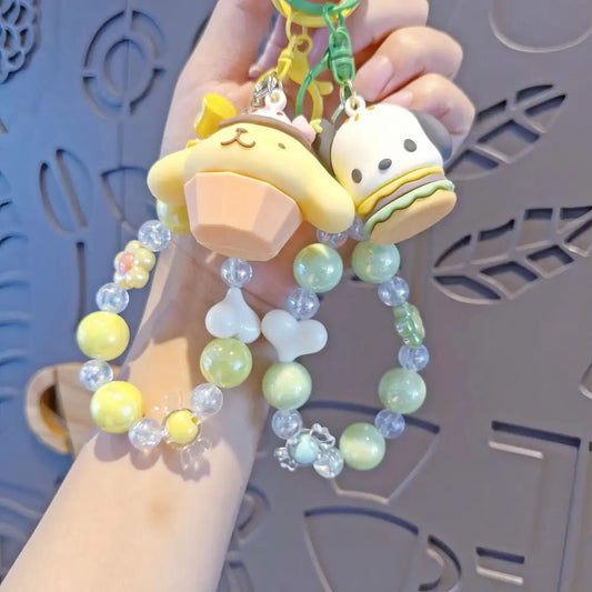 Sanrio Beaded Keychain – Hello Kitty, Cinnamoroll & Kuromi Pendant
