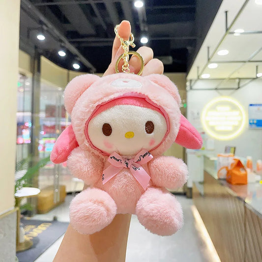 Sanrio Kawaii Plush Keychain – Hello Kitty, Kuromi, My Melody, Cinnamoroll Bag Pendant