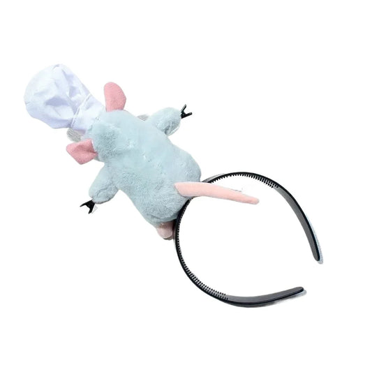 Disney Ratatouille Hairband – New Cartoon Plush Doll Headband with French Wide-Brimmed Hairpin