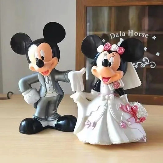 2pcs Disney Mickey & Minnie Mouse Wedding Figures – 7cm Collectible Toy Set