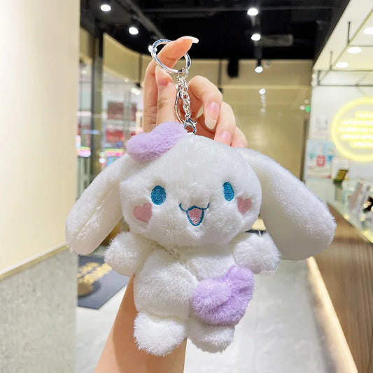 Sanrio Cinnamoroll Plush Doll Keychain – Cute Soft Bag Pendant for Girls & Kids