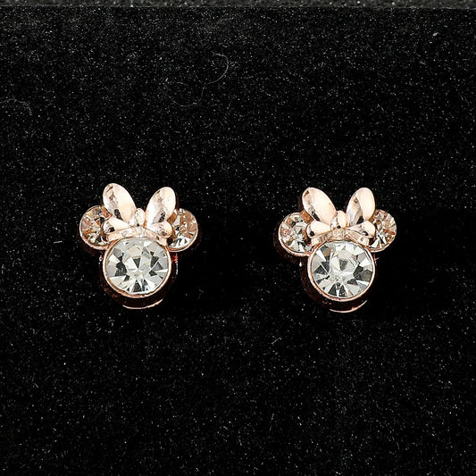 Disney Cartoon Mickey Mouse Earrings – Cute Rhinestone Studs for Girls